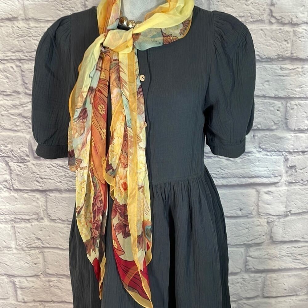 Semi sheer geisha scarf